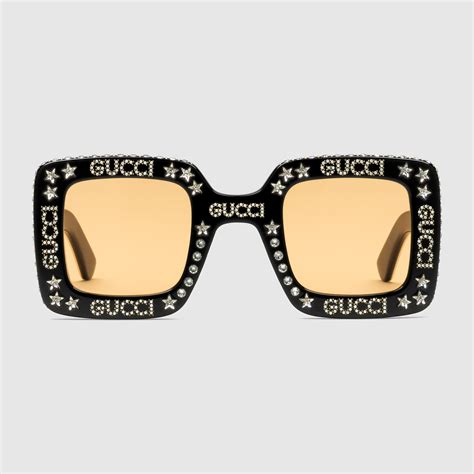 gucci crystal sunglasses|black gucci sunglasses.